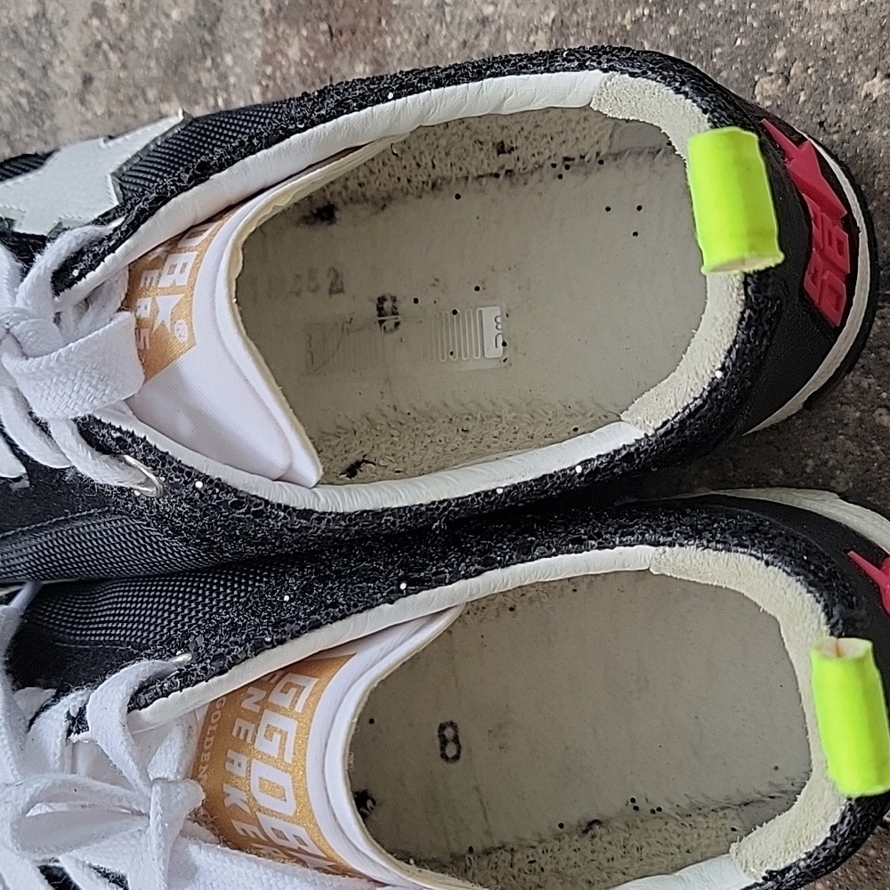Golden Goose Yeah Glitter Sneakers with White Star Sz 38 Authenticated - Picture 11 of 13